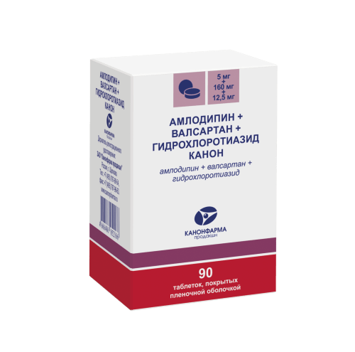 Амлодипин + Валсартан + гидрохлортиазид, (4)